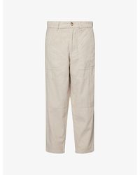 Barbour - Patch-Pocket Straight-Leg Linen And Cotton Trousers - Lyst