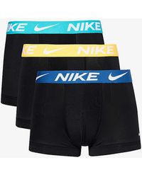 Nike - Logo-waistband Pack Of Three Recycled Polyester-blend Trunks - Lyst