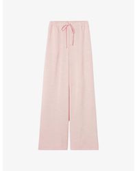 Claudie Pierlot - Wide-Leg Drawstring-Waist Lyocell-Blend Trousers - Lyst