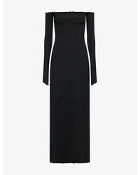 Marc Le Bihan - Textured Halter-Neck Stretch-Silk Blend Bustier Top - Lyst