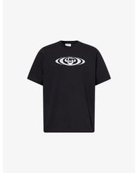 CASABLANCA - Warped Logo Cotton T-Shirt - Lyst