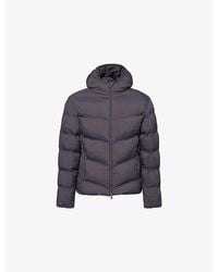 Arne - Chevron Hooded Shell-Down Puffer Jacket - Lyst