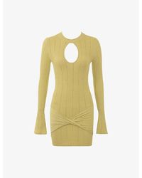 House Of Cb - Aziza Long-Sleeve Fine-Knit Mini Dress Xs (A-C Cup) - Lyst