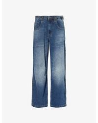 Jaded London - Colossus Studded Wide-Leg High-Rise Denim Jeans - Lyst
