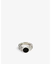 Emanuele Bicocchi Leaves Sterling- And Onyx Ring - White