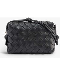 Bottega Veneta - Loop Mini Intrecciato Leather Cross-body Bag - Lyst