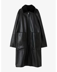 JOSEPH - Caspian Reversible Shearling And Leather Coat - Lyst