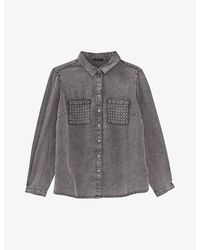 IKKS - Stud-embellished Relaxed-fit Woven Shirt - Lyst