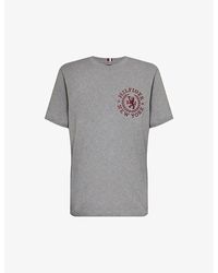 Tommy Hilfiger - Icon Brand-embroidered Cotton-jersey T-shirt - Lyst