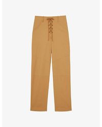 Reiss - Clement Tapered-Leg Cotton Trousers - Lyst