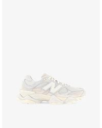 New Balance - 9060 Suede And Mesh Low-Top Trainers - Lyst