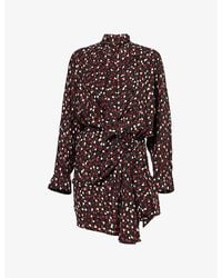 Isabel Marant - Ora Polka-Dot Silk-Blend Mini Dress - Lyst