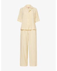 Eberjey - Nautico Relaxed Short-Sleeve Cotton-Blend Pyjama Set - Lyst
