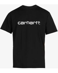 Carhartt - Script Logo-print Cotton-jersey T-shirt - Lyst