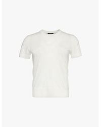 Theory - Regal Round-Neck Wool-Blend T-Shirt - Lyst