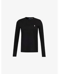 Polo Ralph Lauren - Logo-Embroidery Long-Sleeve Cotton-Jersey T-Shirt - Lyst