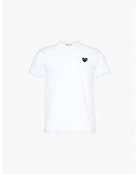 COMME DES GARÇONS PLAY - Small Heart Brand-Appliqué Cotton-Jersey T-Shirt - Lyst