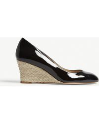 lk bennett patent wedges