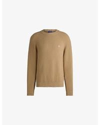 HUGO - Happy Logo-Patch Cotton-Knit Jumper - Lyst