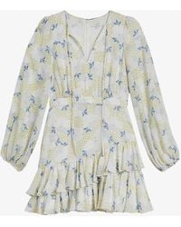 Ted Baker - Suziiee Floral-print Woven Mini Dress 1 - Lyst