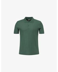 Emporio Armani - Logo-Embroidered Cotton-Piqué Polo T-Shirt - Lyst