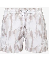 Frescobol Carioca - Seascape Abstract-print Recycled-polyester Swim Short - Lyst