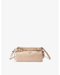 Prada - Brand-Plaque Small Leather Shoulder Bag - Lyst