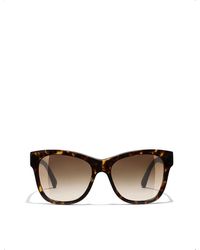 Chanel - Dark Hava Square Sunglasses - Lyst