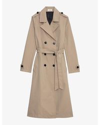 Zadig & Voltaire - Mandy Belted-waist Double-breasted Cotton Trench - Lyst