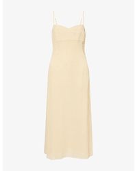 Reformation - Milica Sweetheart-Neck Georgette Midi Dress - Lyst