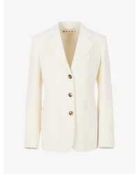 Marni - Wool Crepe Jacket - Lyst