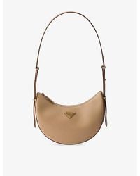 Prada - Arqué Small Leather Shoulder Bag - Lyst