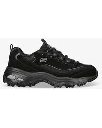 Skechers - D'lites biggest Fan Mesh And Leather Low-top Trainers - Lyst
