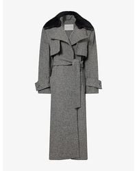 Camilla & Marc - Cinder Belted Wool-Blend Coat - Lyst