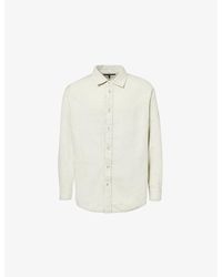 Rag & Bone - Matthew Brand-Embroidery Relaxed-Fit Denim-Blend Shirt - Lyst