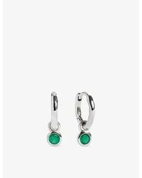 Monica Vinader - May Birthstone Sterling- And Onyx Huggie Earrings - Lyst