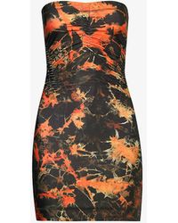 KNWLS - Skinn Abstract-pattern Stretch-woven Mini Dress - Lyst