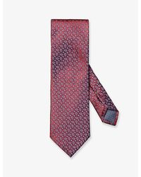 Eton - Micro Paisley Graphic-pattern Silk Tie - Lyst