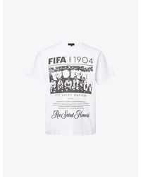 FIFA 1904 - Line-Up Printed Cotton-Jersey T-Shirt - Lyst