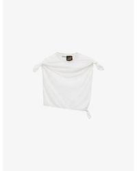 Loewe - Knotted Cropped Cotton-blend Top - Lyst