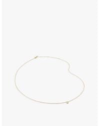Monica Vinader - Lab-Grown 14Ct- And 0.06Ct Lab-Grown Diamond Pendant Necklace - Lyst