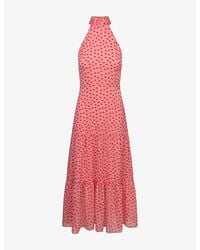 OMNES - Romeo Polka-Dot Chiffon Maxi Dress - Lyst