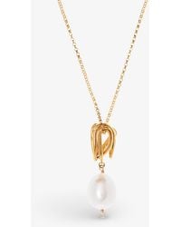 Alighieri - The Human Nature 24ct Yellow Gold-plated Bronze And Freshwater Pearl Pendant Necklace - Lyst
