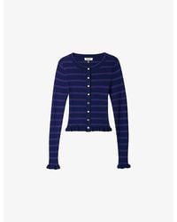Sandro - Striped Knitted Cardigan - Lyst