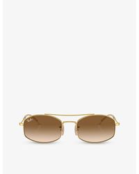 Ray-Ban - Rb3719 Oval-frame Crystal Sunglasses - Lyst