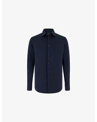 BOGGI - Regular-Fit Cotton And Silk-Blend Polo Shirt - Lyst