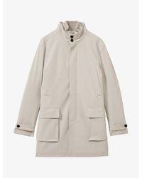 Reiss - Player Funnel-Neck Mid-Length Hybrid Coat - Lyst