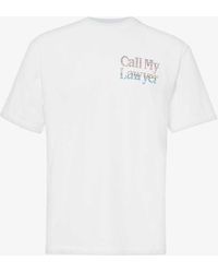Market - Call My Lawyer Rhinestone-embellished Cotton-jersey T-shirt X - Lyst