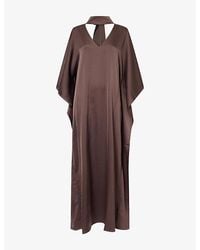 Pretty Lavish - Briarlee Kimono V-Neck Satin Maxi Dress - Lyst