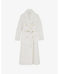 Reiss - Dora Double-Breasted Wool-Blend Coat - Lyst